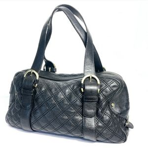 Michael Kors black leather quilted carrier bag